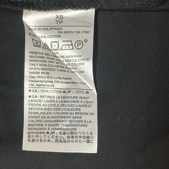 Banana Republic Cotton Shirt Long Sleeve Tie Waist Button Blouse Womens XS NWT - Picture 9 of 15